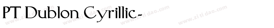 PT Dublon Cyrillic字体转换